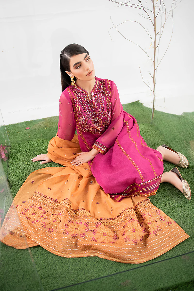RUSTIC FUSCHIA-3PC (SHIRT, DUPATTA & TROUSER ) - Image 8