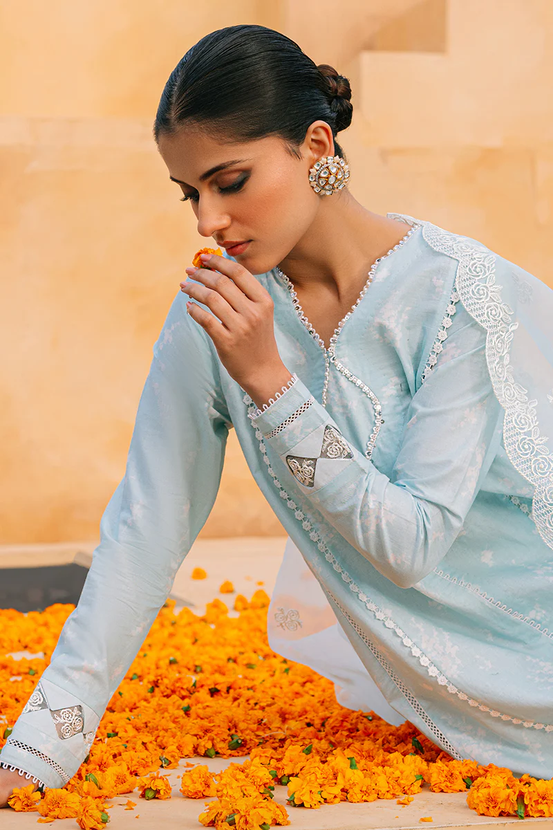 SAFFRON SEA-2 PIECE (SHIRT & DUPATTA) - Image 4