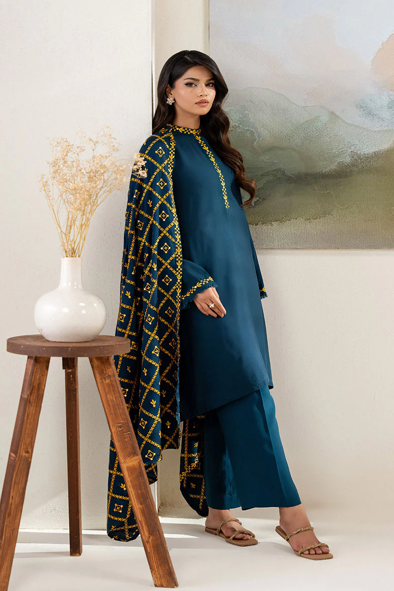 SAGE BLUE-2PC(SHIRT & DUPPATA) - Image 5