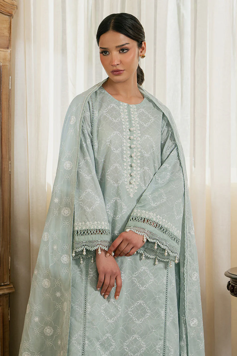 SAGE REVERIE- 3PC EMBROIDERED LAWN SUIT - Image 2