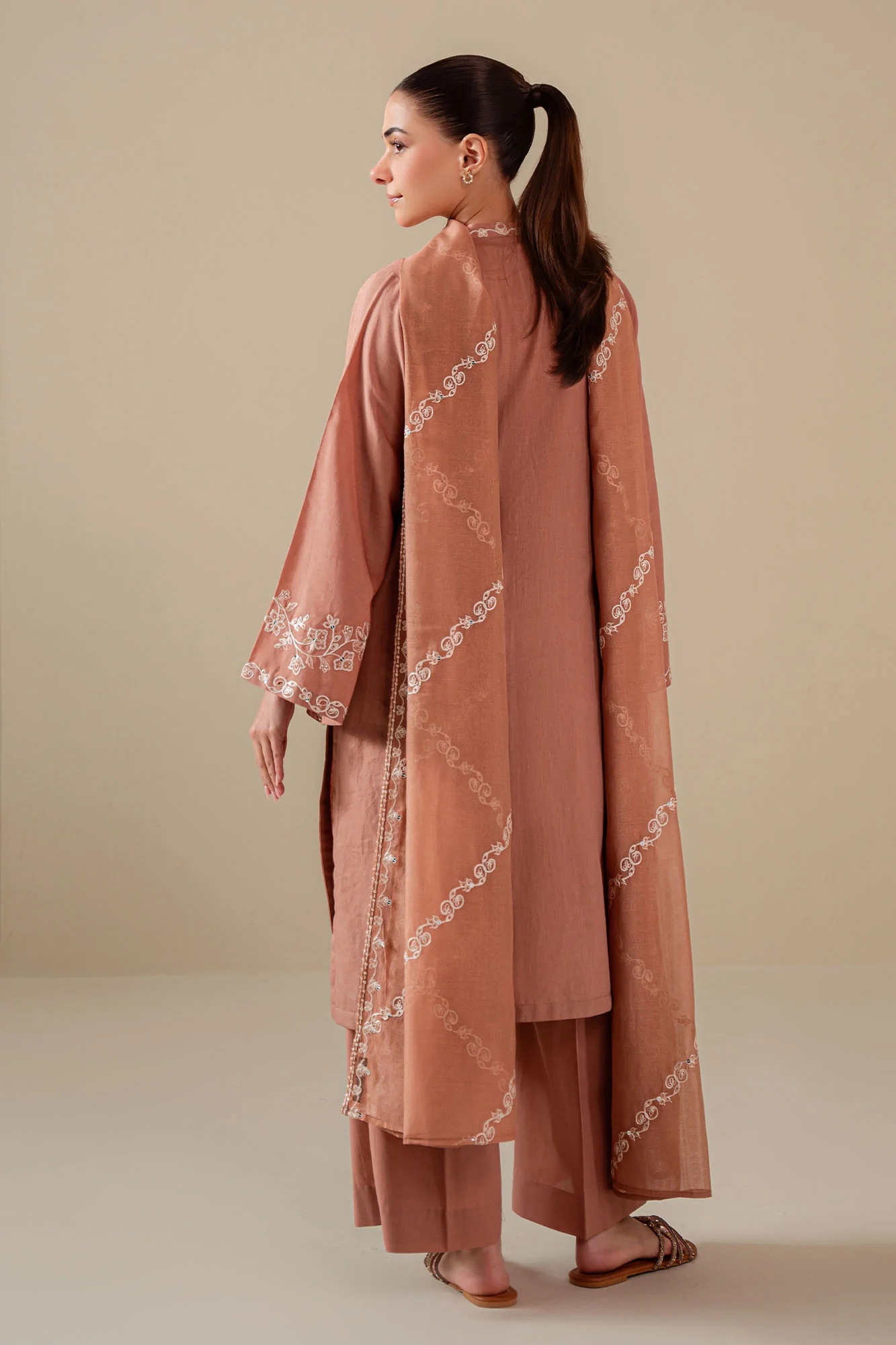 SAND CLAY-3PC (SHIRT, TROUSER & DUPATTA) - Image 6