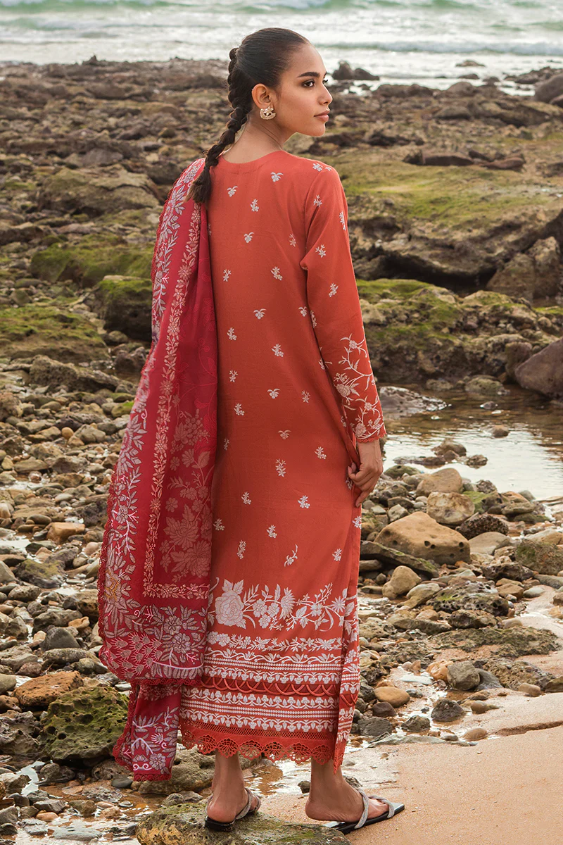 SAND STONE-3PC SATIN PRINTED SUIT - Image 3
