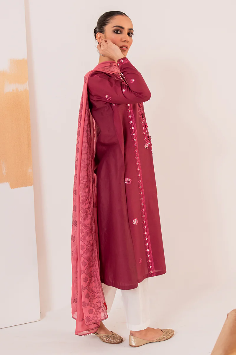 SANDSTONE BERRY-2PC (SHIRT & DUPATTA) - Image 2