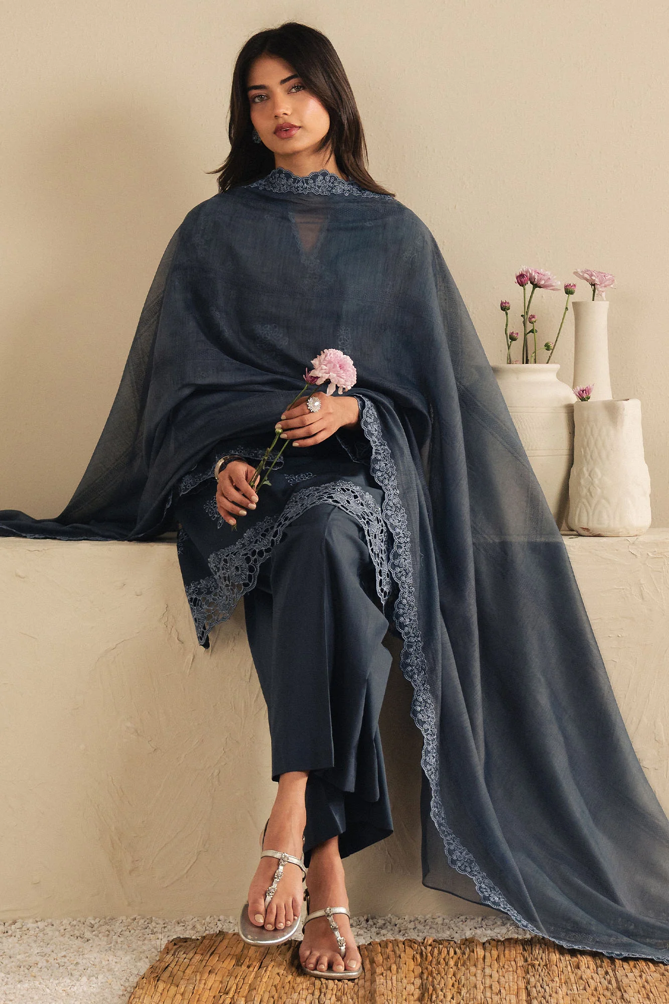 SAPPHIRE GRACE-3PC (SHIRT,TROUSER & DUPATTA) - Image 4