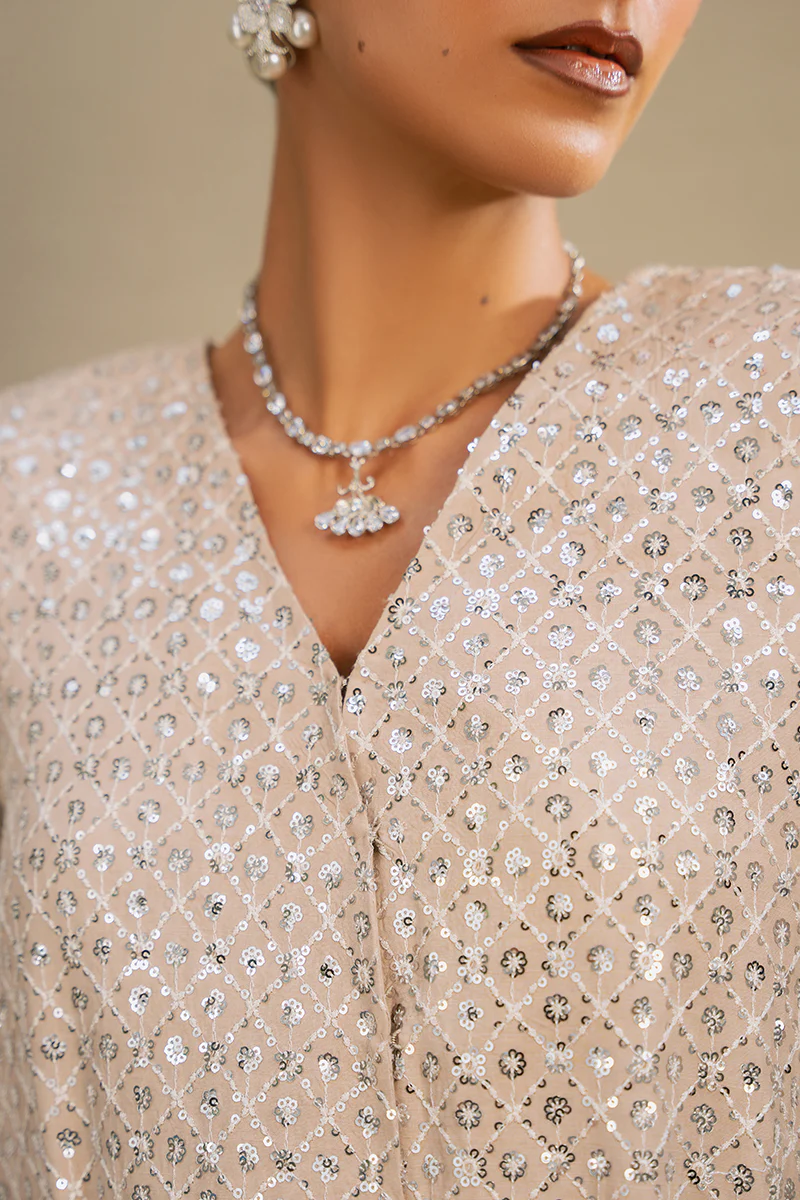 SCINTILLATING CRYSTAL-2PC SILK EMBROIDERED PRET - Image 4