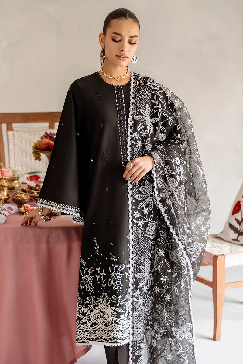 SHADED HUE-3PC EMBROIDERED LAWN SUIT - Image 4
