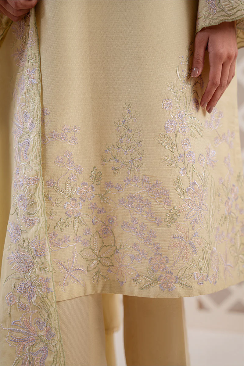 SOFT BUTTERCUP-3PC (SHIRT, TROUSER & DUPATTA) - Image 5