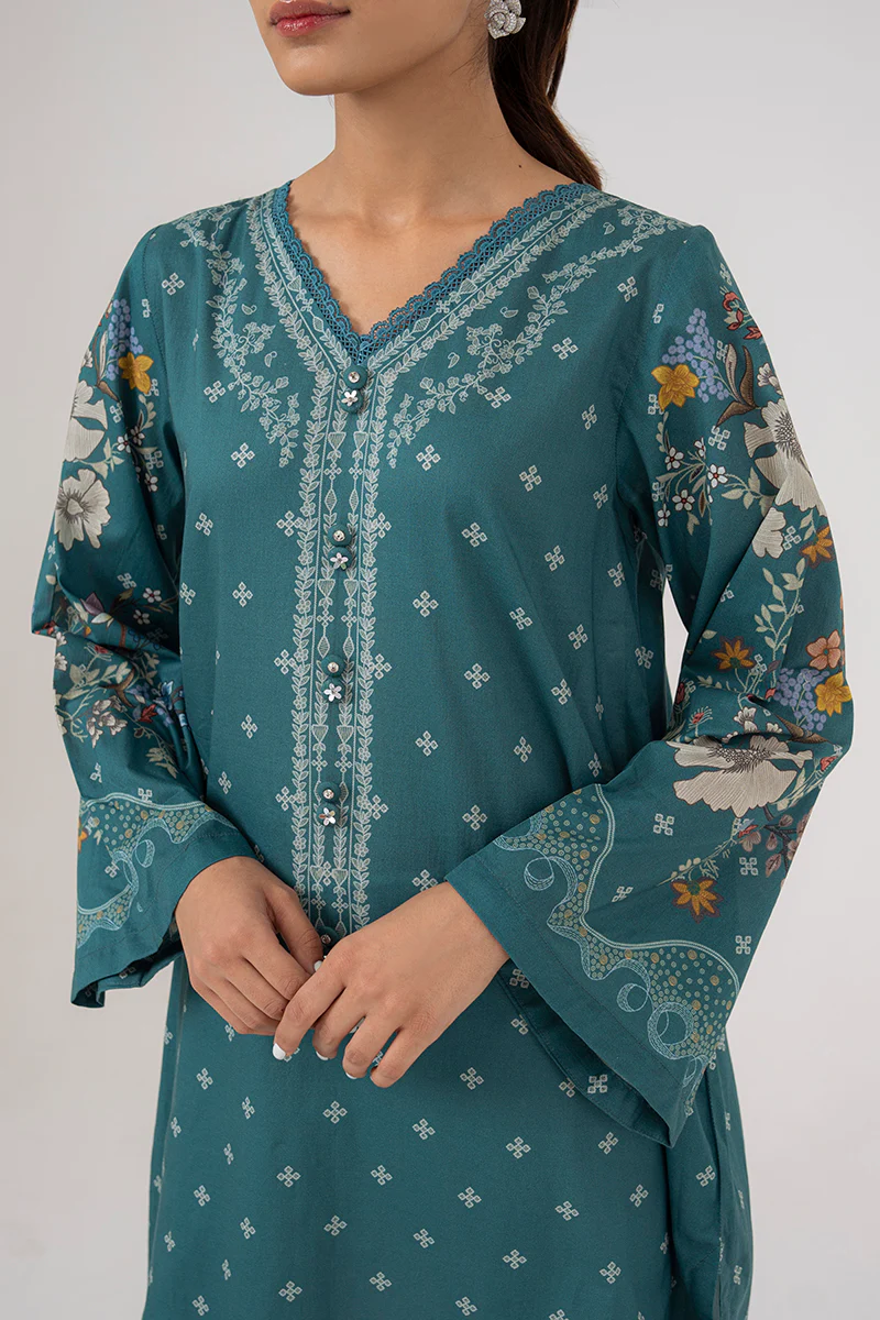 SYLVAN TEAL LAWN SHIRT - Image 5