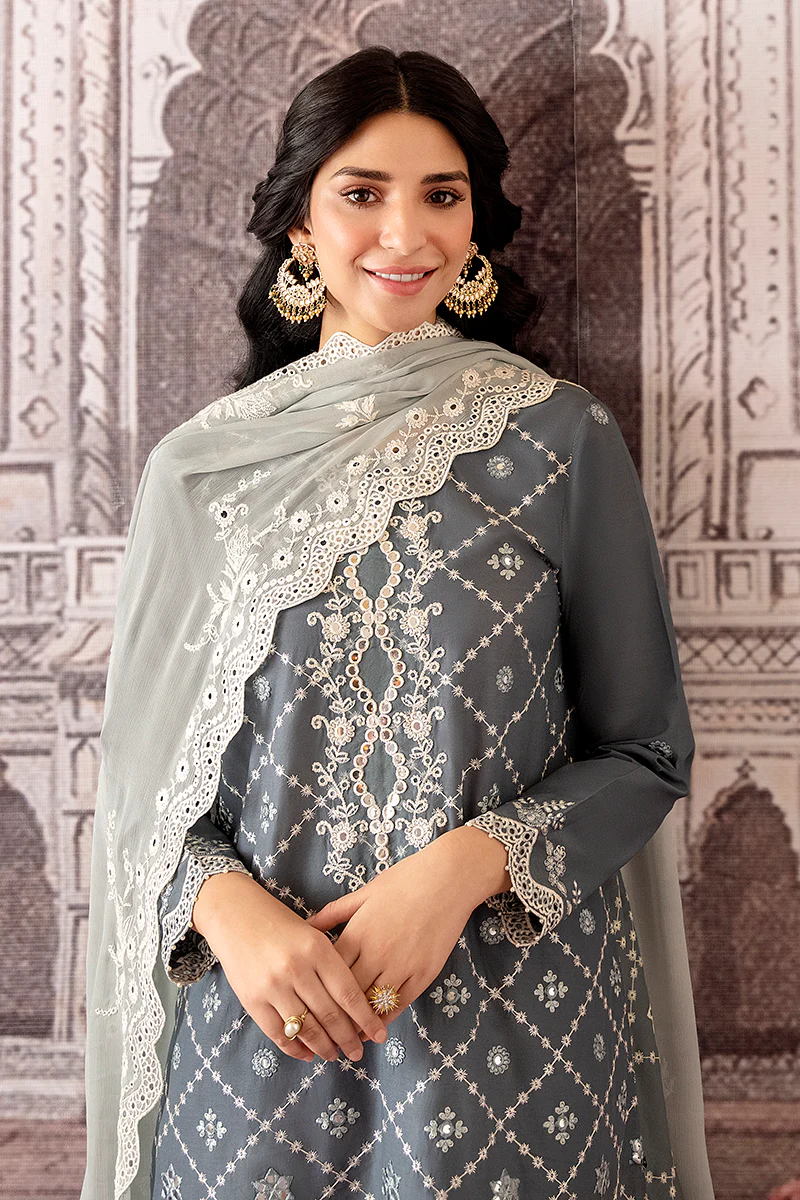 TENDER FROST-3PC EMBROIDERED LAWN SUIT - Image 5