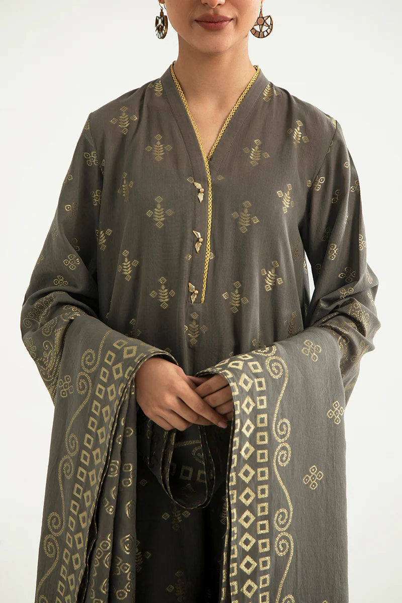 TRIBAL VISION-B-3PC COTTON JACQUARD SUIT - Image 4