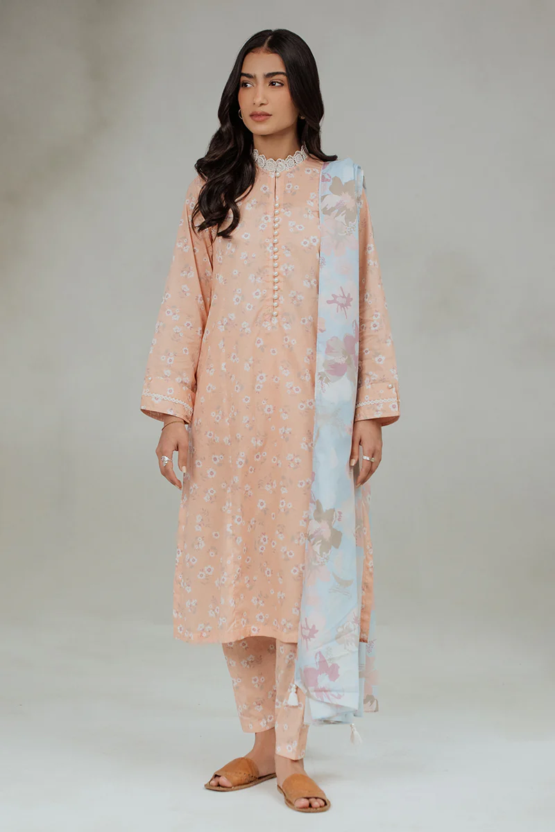 TROPICAL SHINE-3 PIECE (SHIRT,TROUSER AND DUPATTA)