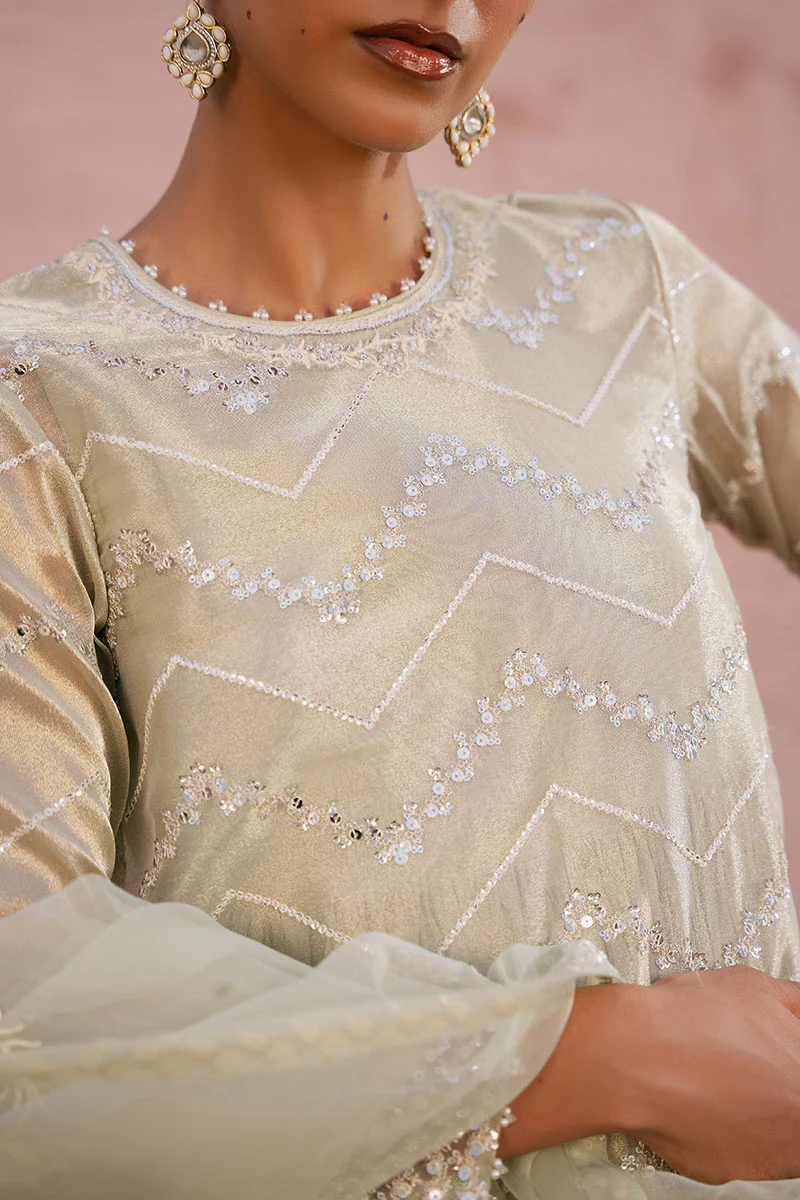 TWILIGHT CASCADE-3PC ZARI EMBROIDERED PRET - Image 2