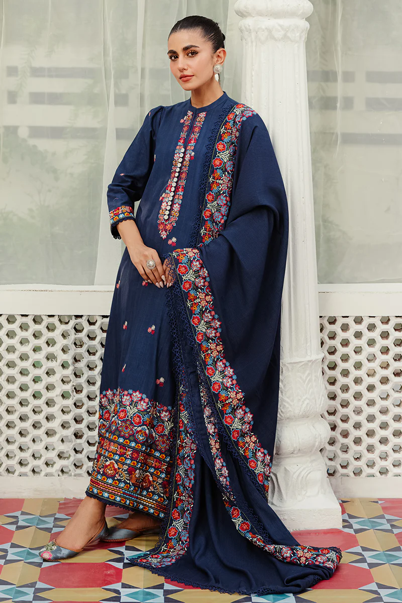 TWILIGHT GLARE-3PC KHADDAR EMBROIDERED SUIT - Image 2
