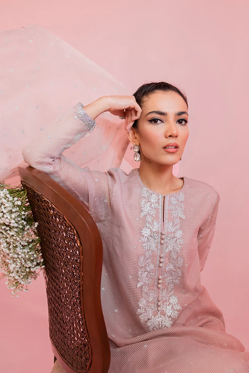 VEILED ROSE-2PC (SHIRT & DUPATTA) - Image 5
