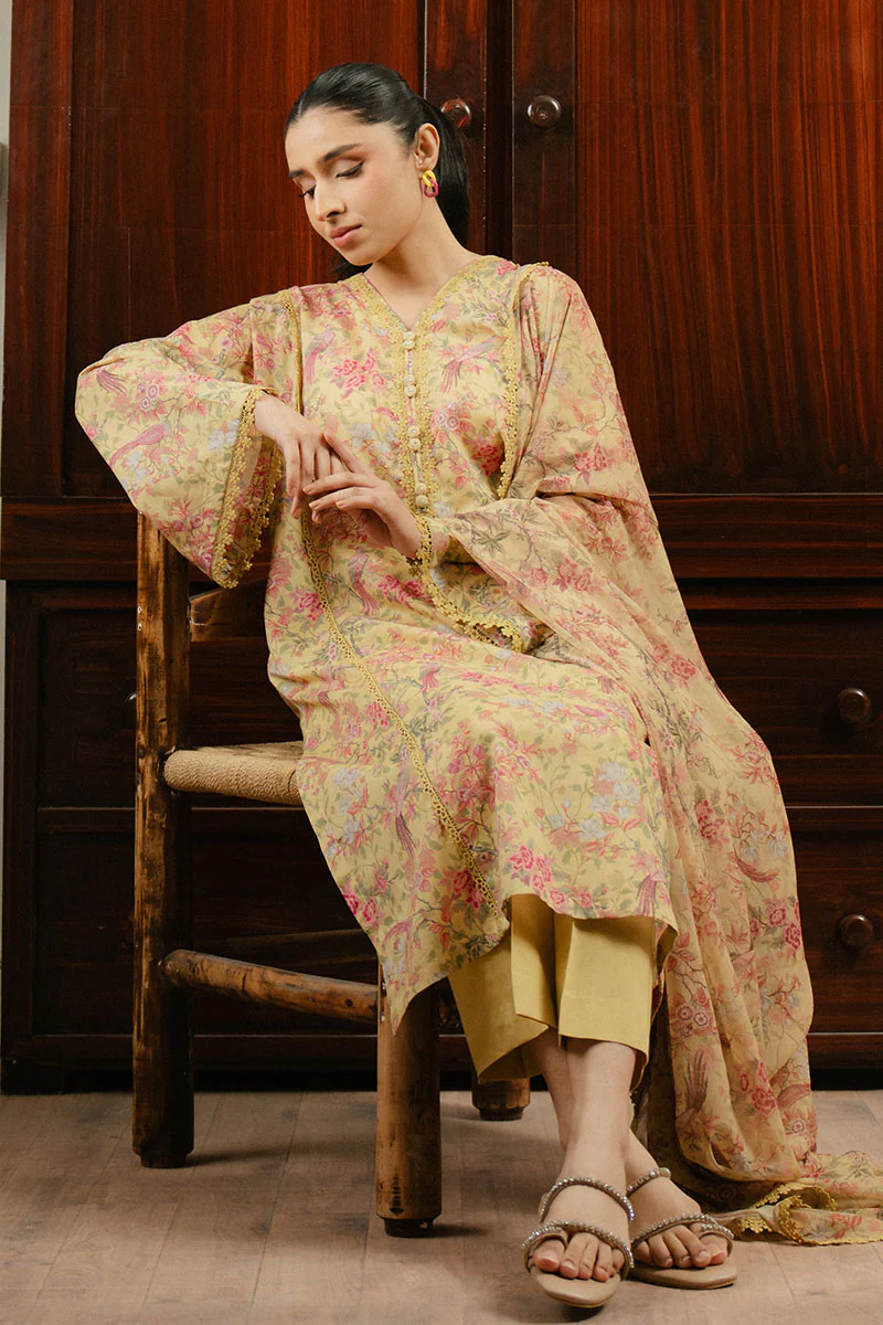 VERDANT GLOOM-3 PC PRINTED LAWN SUIT - Image 3