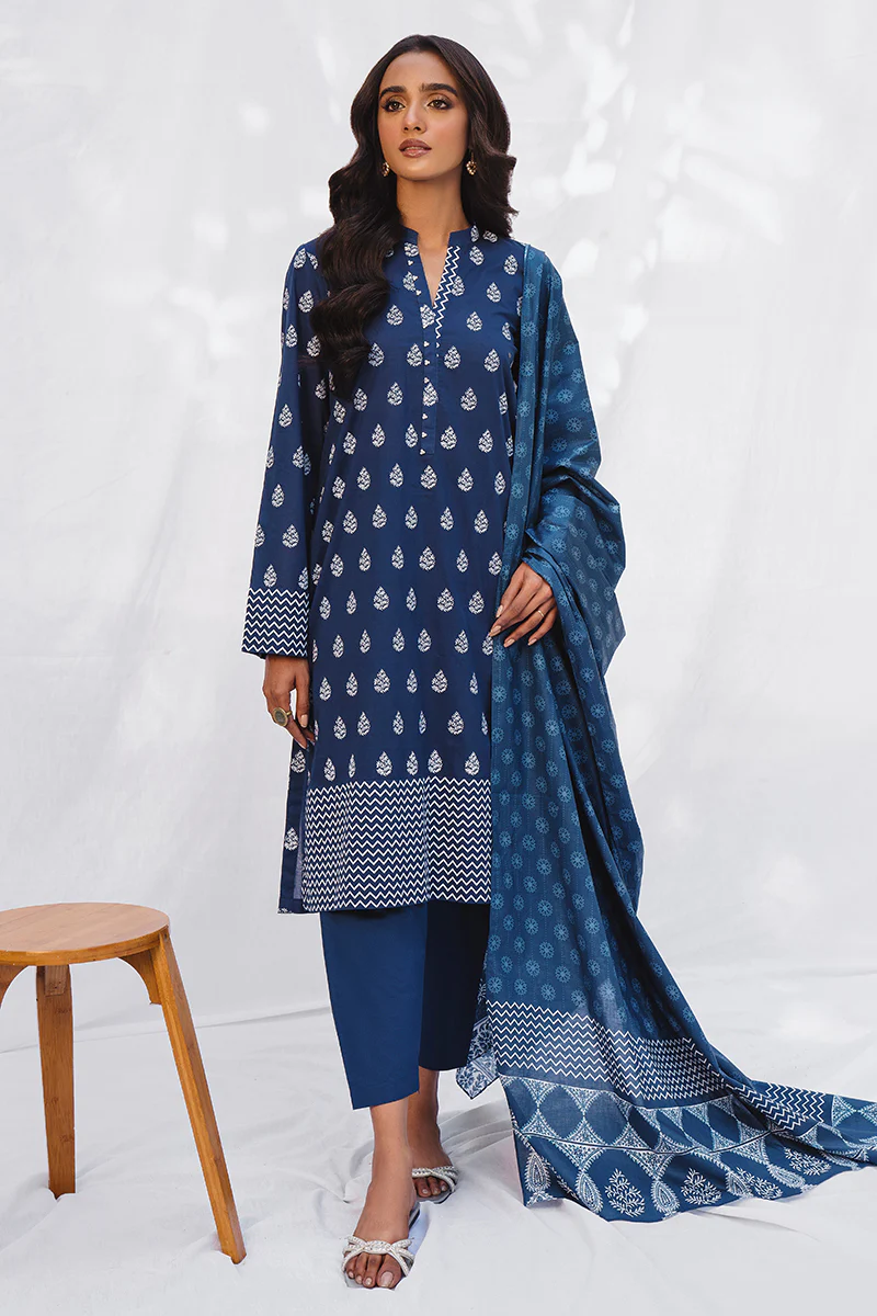 VINTAGE CRAFT-3PC PRINTED LAWN SUIT