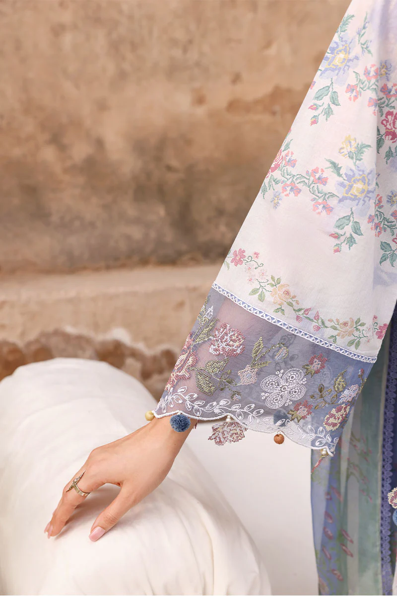 VINTAGE PETAL-3PC PRINTED LAWN SUIT - Image 3