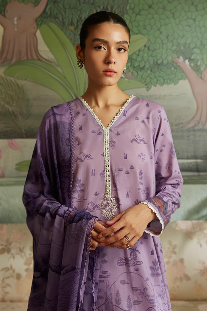 VIOLA PROFUSE-3PC (SHIRT, DUPATTA & TROUSER) - Image 3
