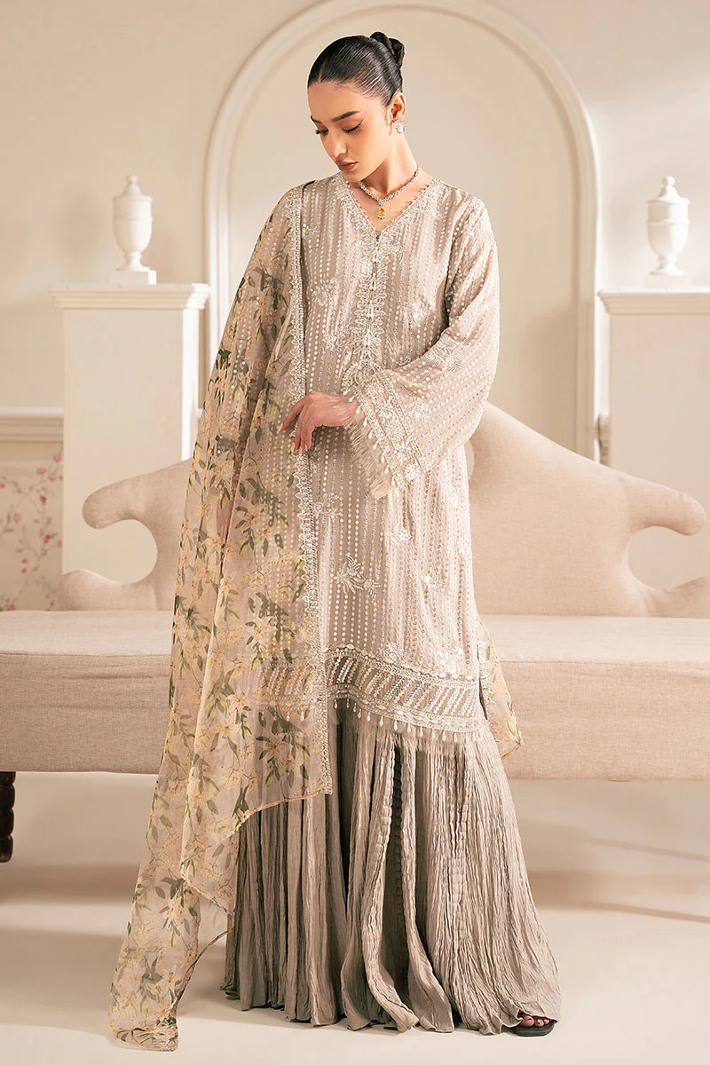 VULCAN MUD-4PC CHIFFON EMBROIDERED SUIT - Image 5