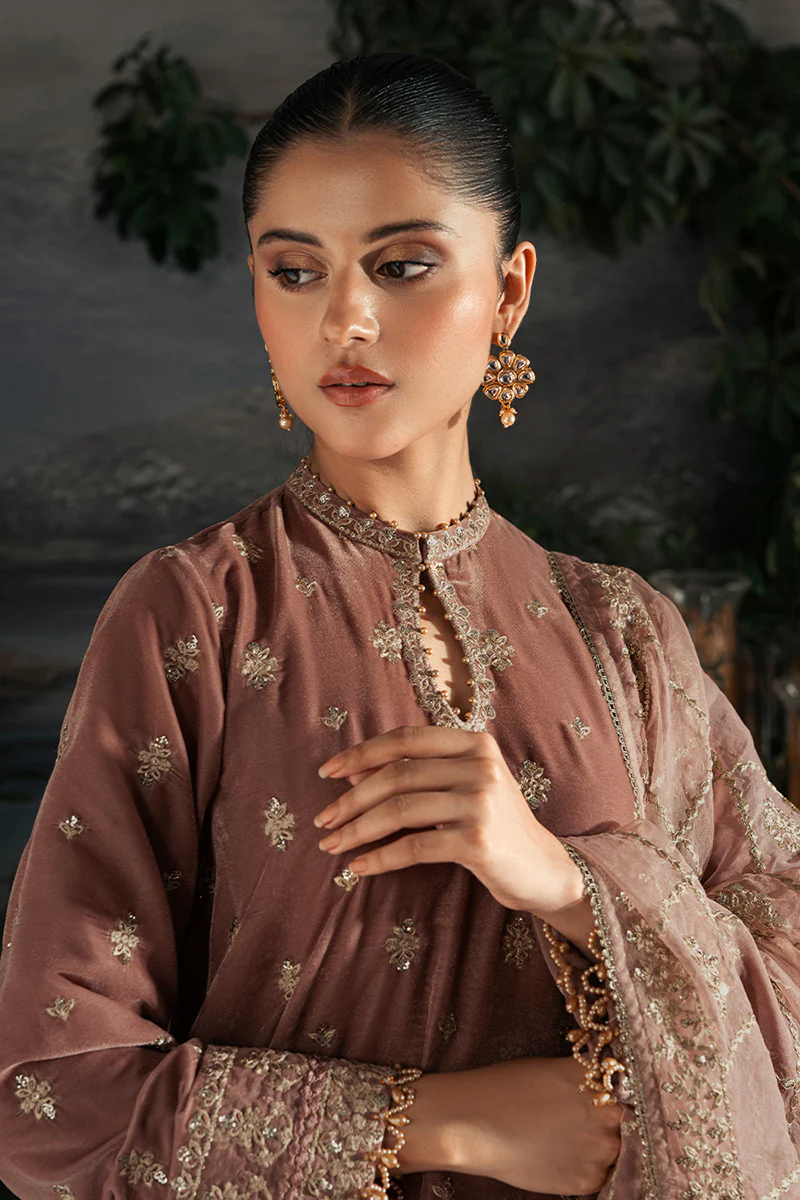WHIMSICAL ZEST-3PC VELVET EMBROIDERED SUIT - Image 3
