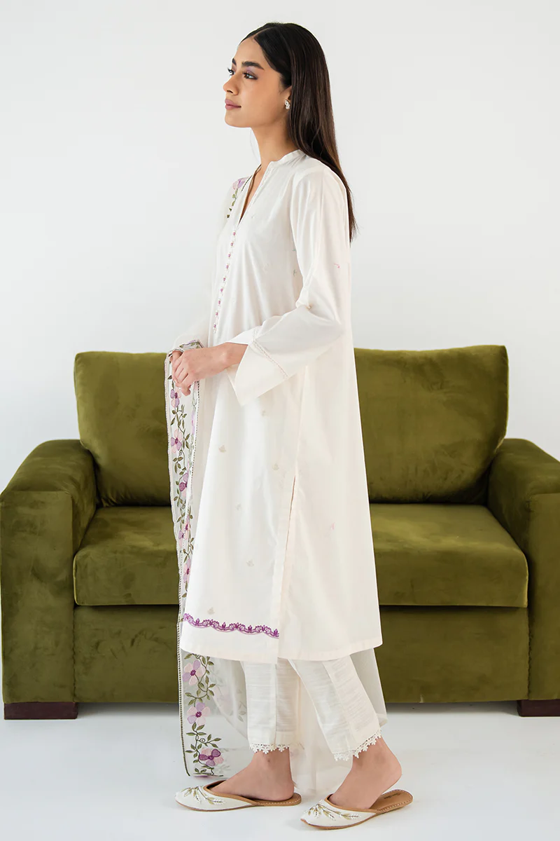 WHISPER WHITE-2PC (SHIRT & DUPATTA) - Image 2
