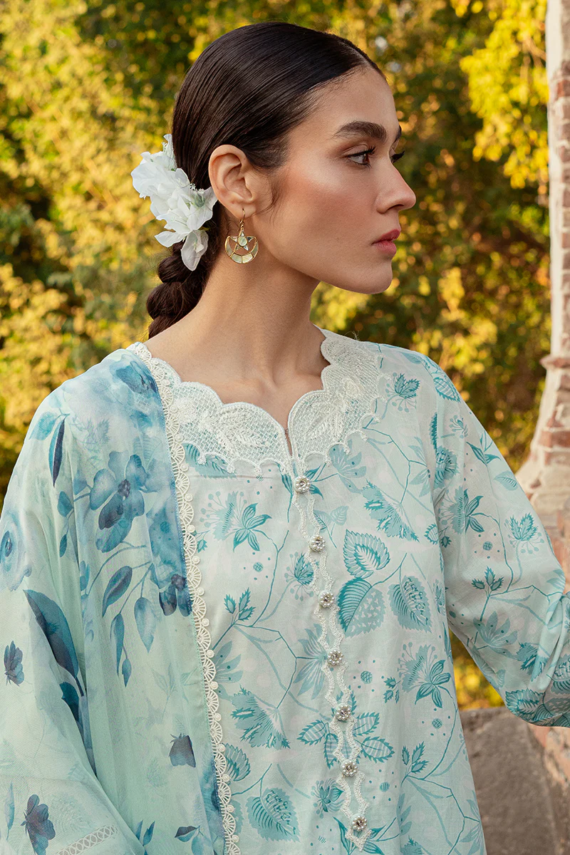 WHISPERING DOVE STITCH 3PC: LAWN EMBROIDERED SUIT - Image 3