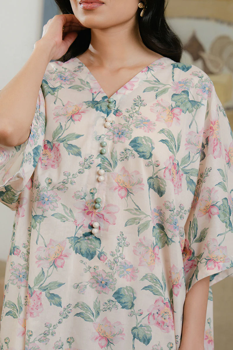 WHITE ORNATE-2 PC PRINTED LAWN SUIT - Image 2