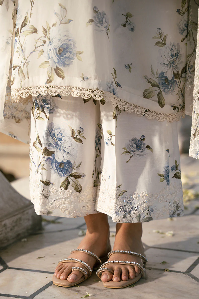 WHITE TULIP-3PC (SHIRT, TROUSER & DUPATTA) - Image 4