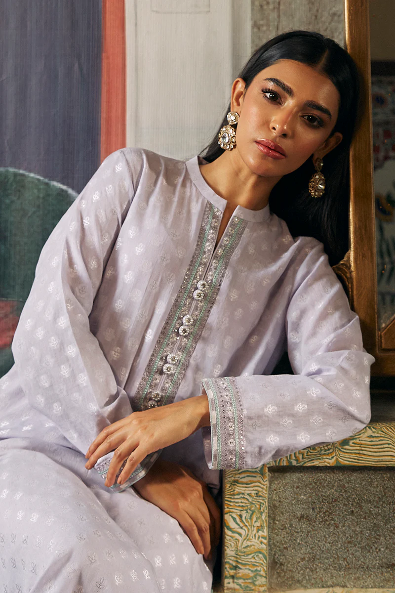 ZEBAISH-1 PIECE JACQUARD EMBROIDERED SHIRT - Image 2
